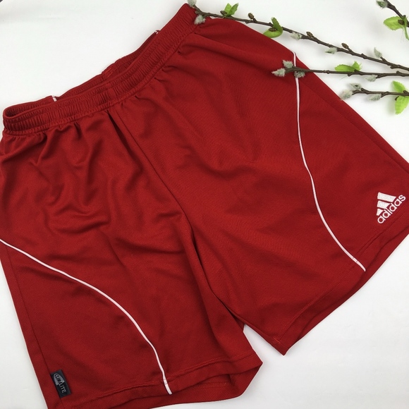 boys red adidas shorts
